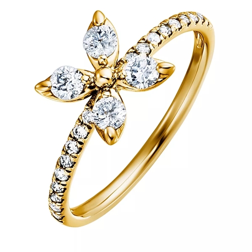 Little Luxuries by VILMAS Young Finest Collection Ring With Diamonds Yellow Gold Pavéring