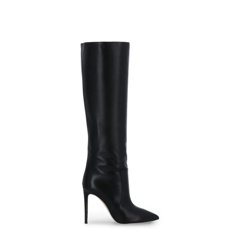 Paris Texas Bottes Arrow Toe Stiletto Boots In Black Leather Black