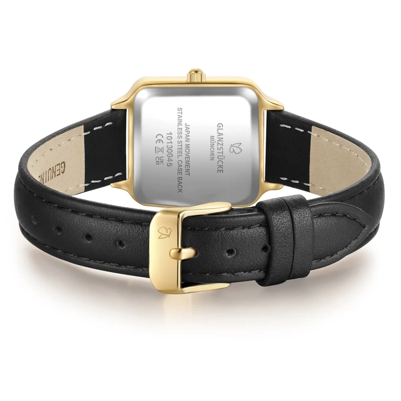Glanzstücke München Automatikuhr Damen Armbanduhr Echtleder gold(Image 5)