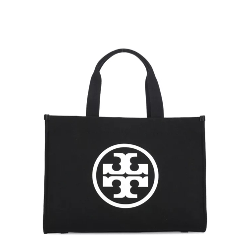 Tory Burch Ella Canvas Tote Bag Black Draagtas