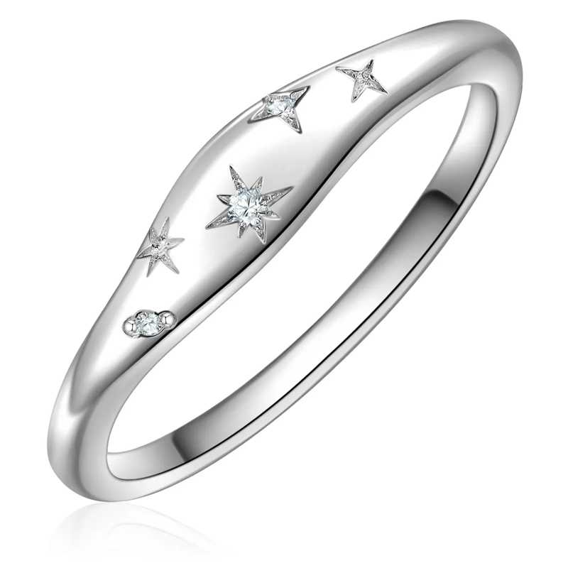 Glanzstücke München Ring Sterling Silber Ring Zirkonia Stern silber(Image 2)