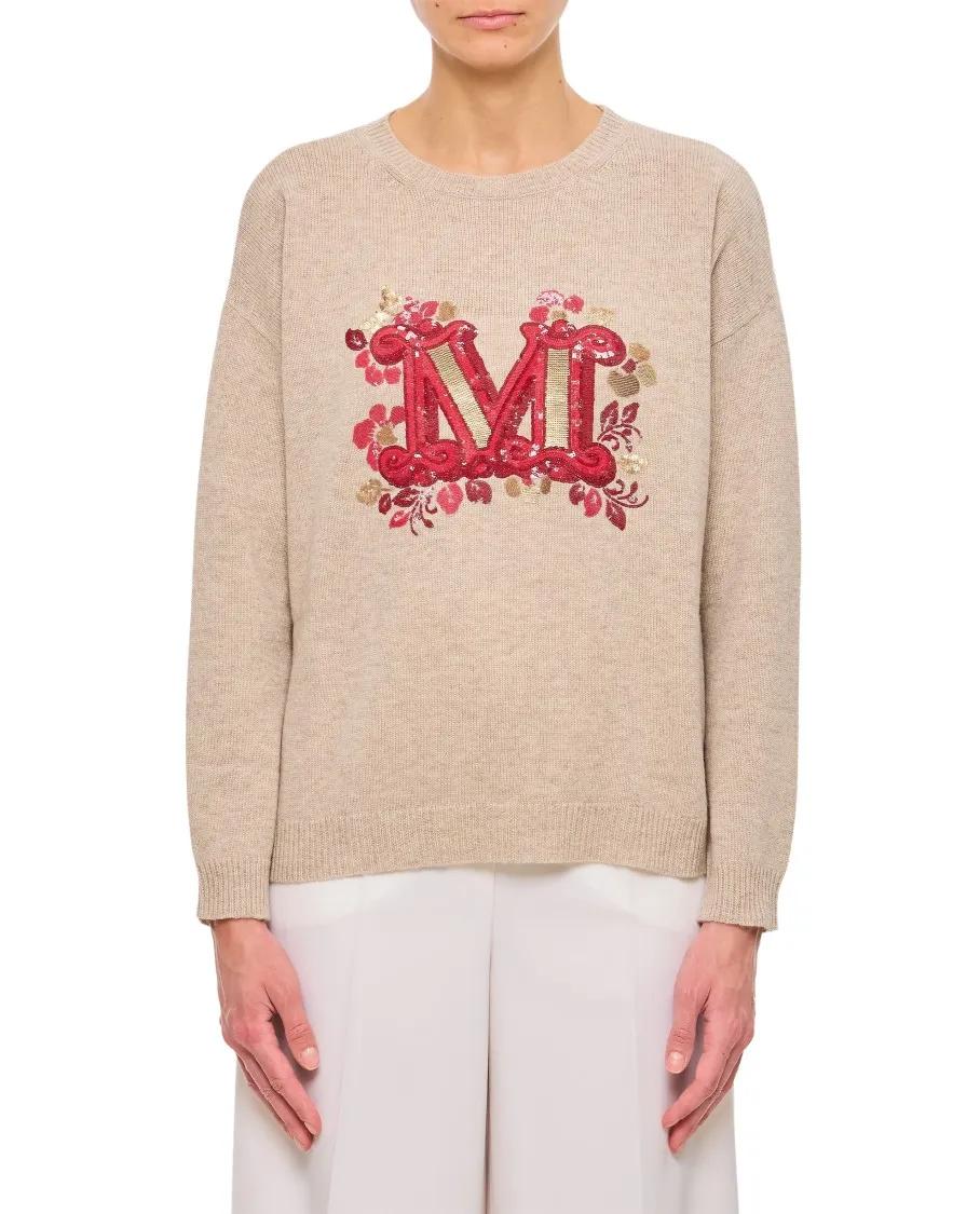 Thumbnail - Max Mara - Quota M Printed Knit - Größe S - beige