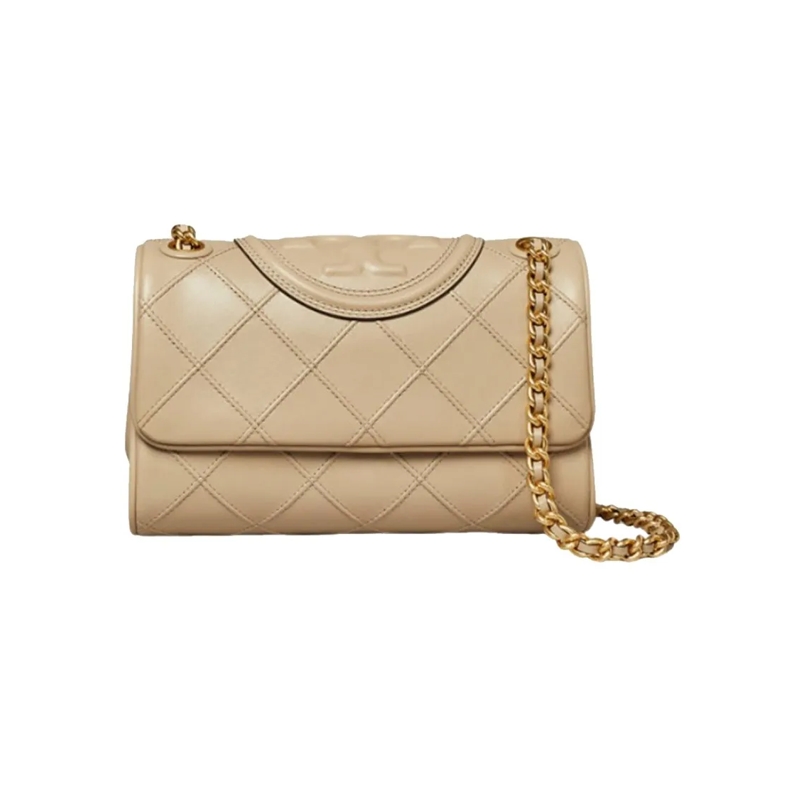 Tory Burch Sac à bandoulière Fresh Clay Leather Small Fleming Soft Convertible  Neutrals