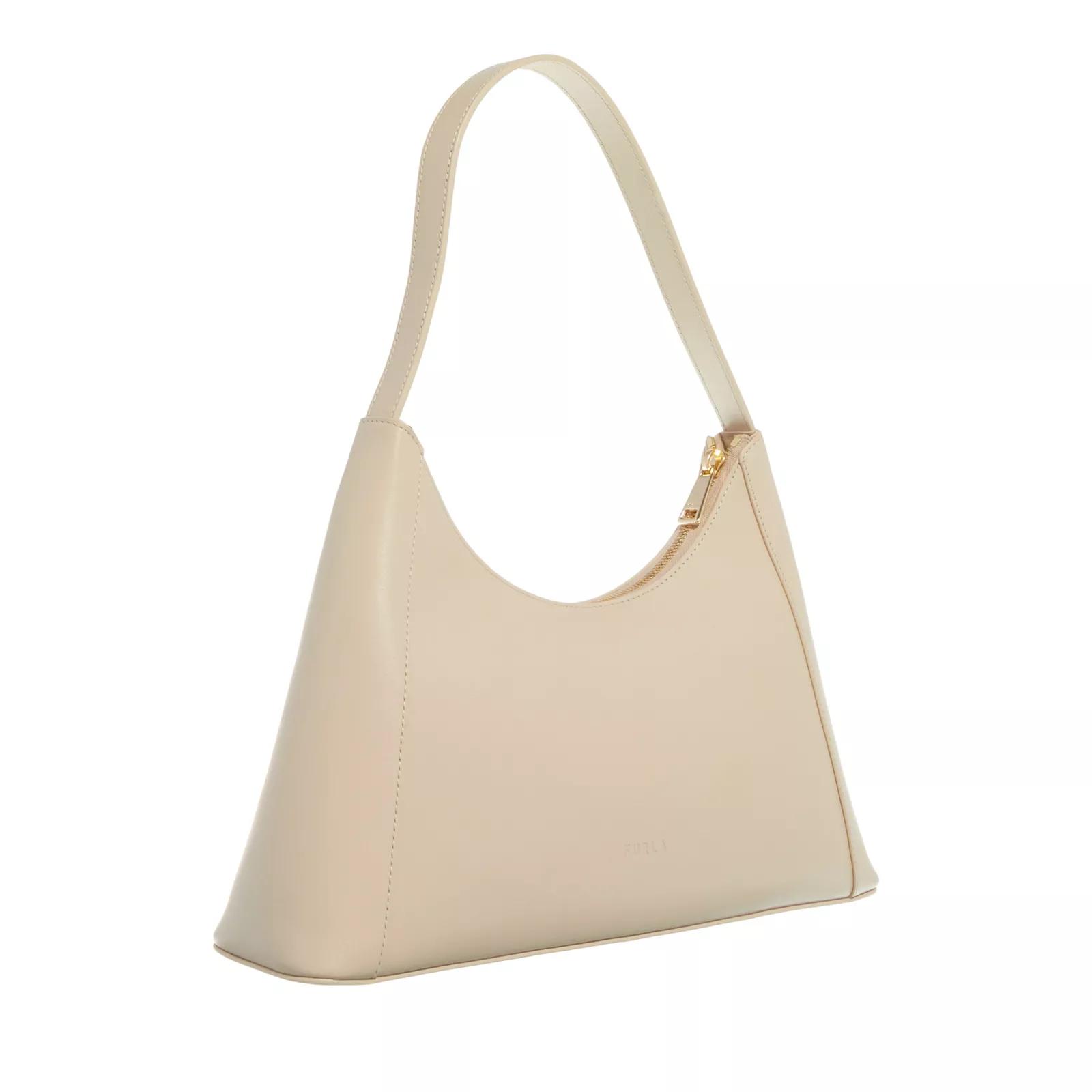 Furla Diamond S Beige Leren Schoudertas Beige Dames