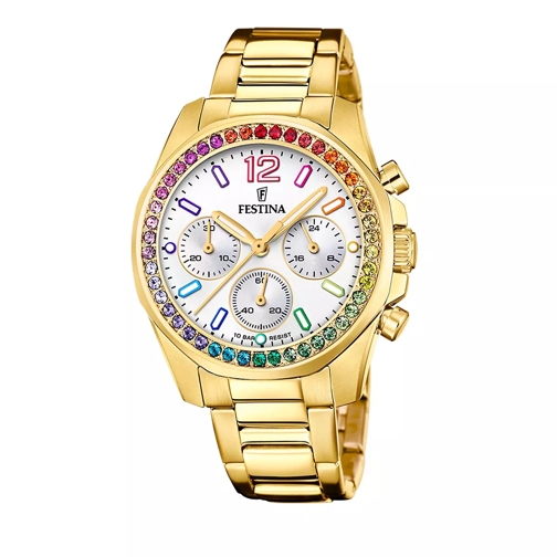 Festina Stainless Steel Watch Bracelet Gold/White Cronografo