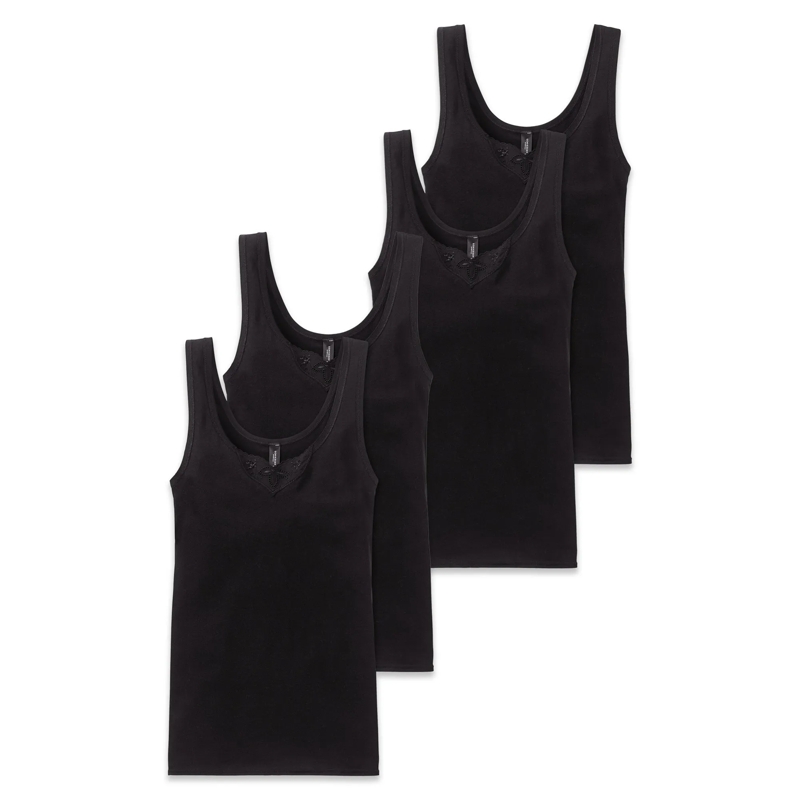 SCHIESSER  Cotton Essentials 4P 4er Pack schwarz