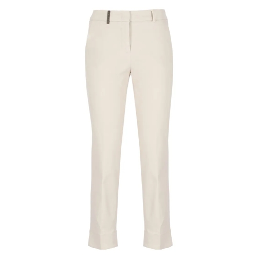 Peserico Beige Cotton Pants Neutrals 