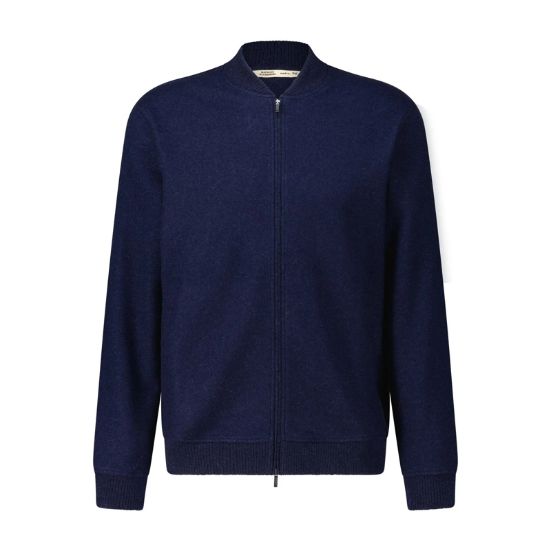 Maurizio Baldassari Veste de transition Blouson aus Kaschmir Dunkelblau