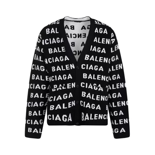 Balenciaga Black Wool Cardigan Black 