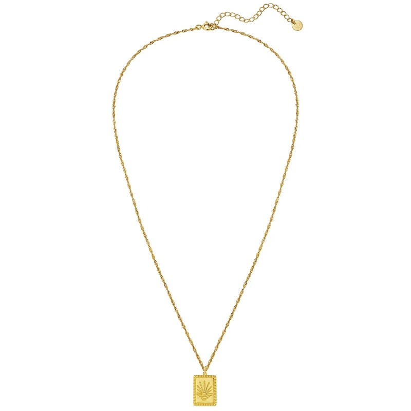 Glanzstücke München Mittellange Halskette Sterling Silber Halskette Sonnenuntergang gold(Image 2)