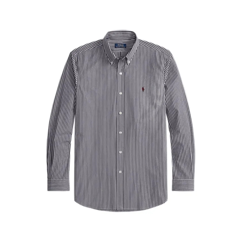 Polo Ralph Lauren Hemd Poplin Stripe Casual Shirt Grey