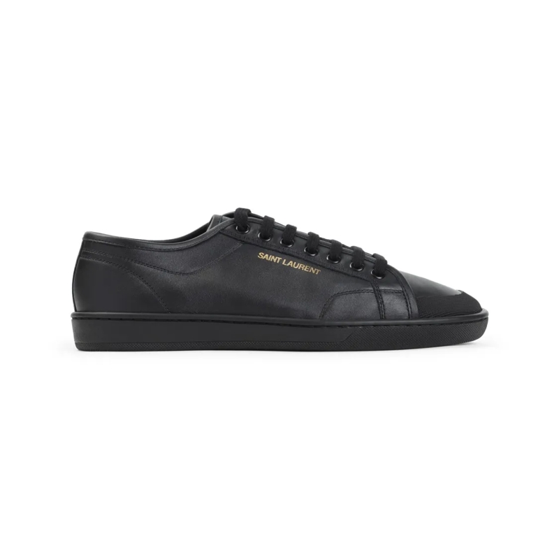Saint Laurent Low-Top-Sneaker Black Leather Sneakers With Minimalist Design Black