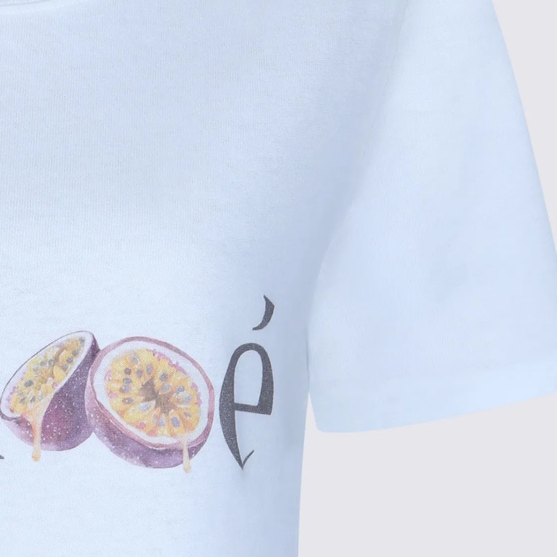 Chloé T-Shirt White Cotton T-Shirt Blue(Image 7)