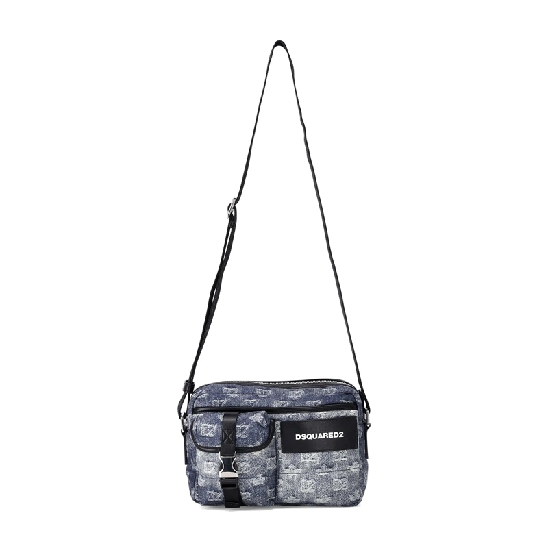 Dsquared2 Sac Tasche mit aufgesetzen Fächern blau