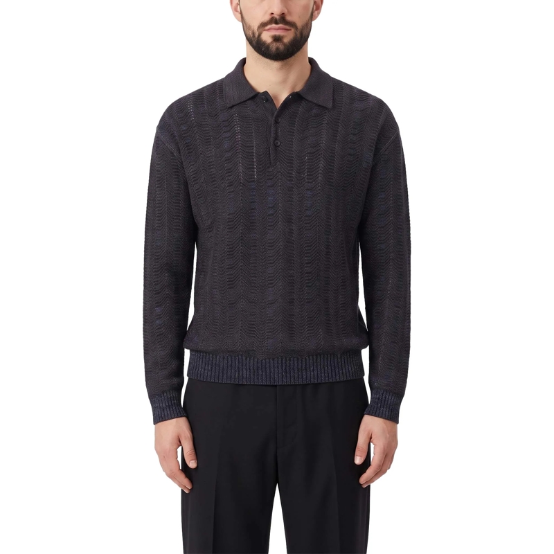 Missoni Poloshirt Pullover aus Wollmix blau(Image 2)