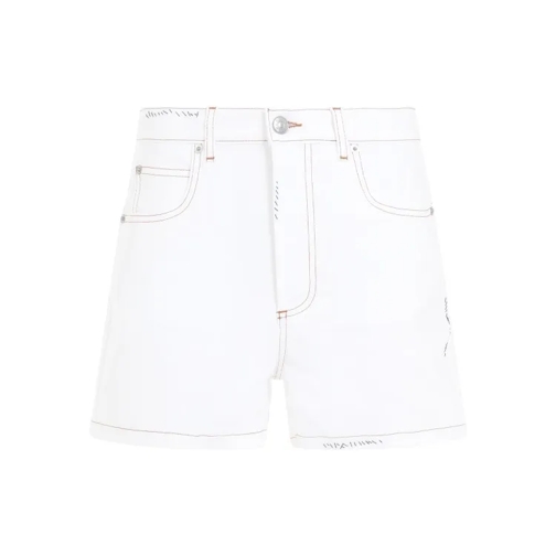 Marni Lily White Cotton Short 5-Pockets Trousers White Casual Shorts