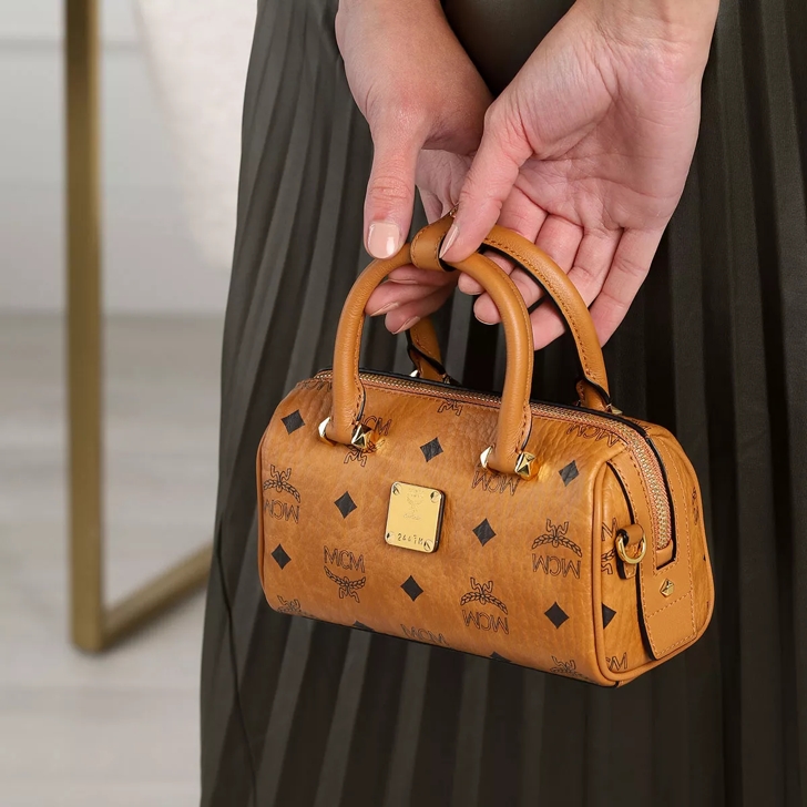 MCM, Bags, Mcm Cognac Bowlers Bag