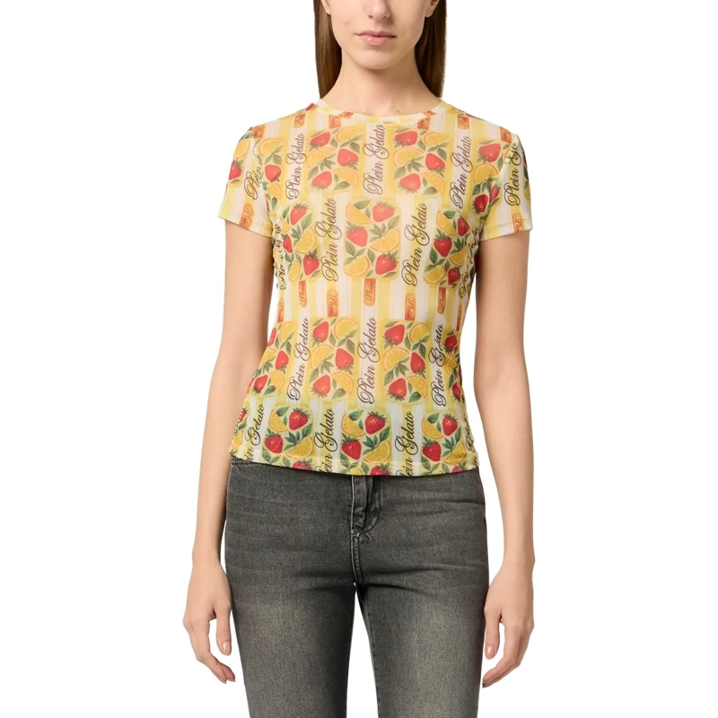 Philipp Plein T-Shirt Tulle Sexy Pure Fit T-Shirt Gelato gelb(Image 3)