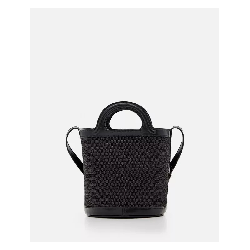 Marni Bucket Bag Black Adjustable Shoulder Strap Bag Black(Image 7)