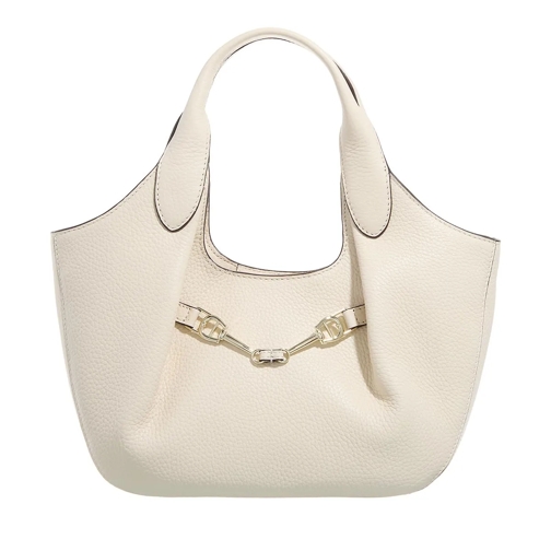 AIGNER Tote Joan M Cowhide  Macadamia White