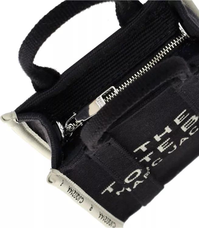 Marc Jacobs Hengseltassen The Jacquard Mini Tote Black Bag in zwart