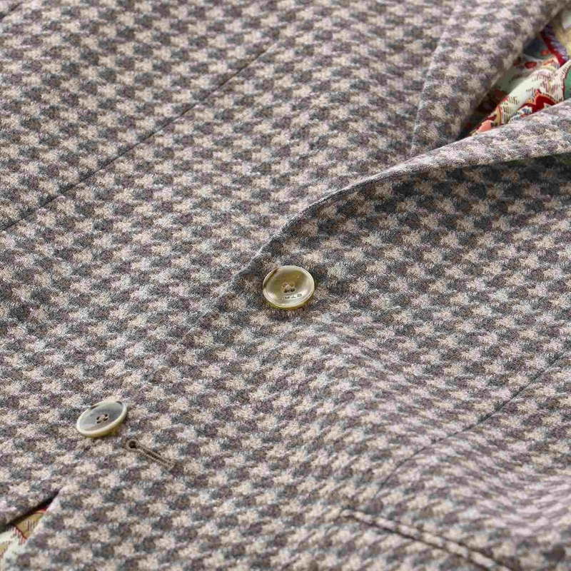 Etro Colbert Sakko mit Hahnentrittmuster beige(Image 3)