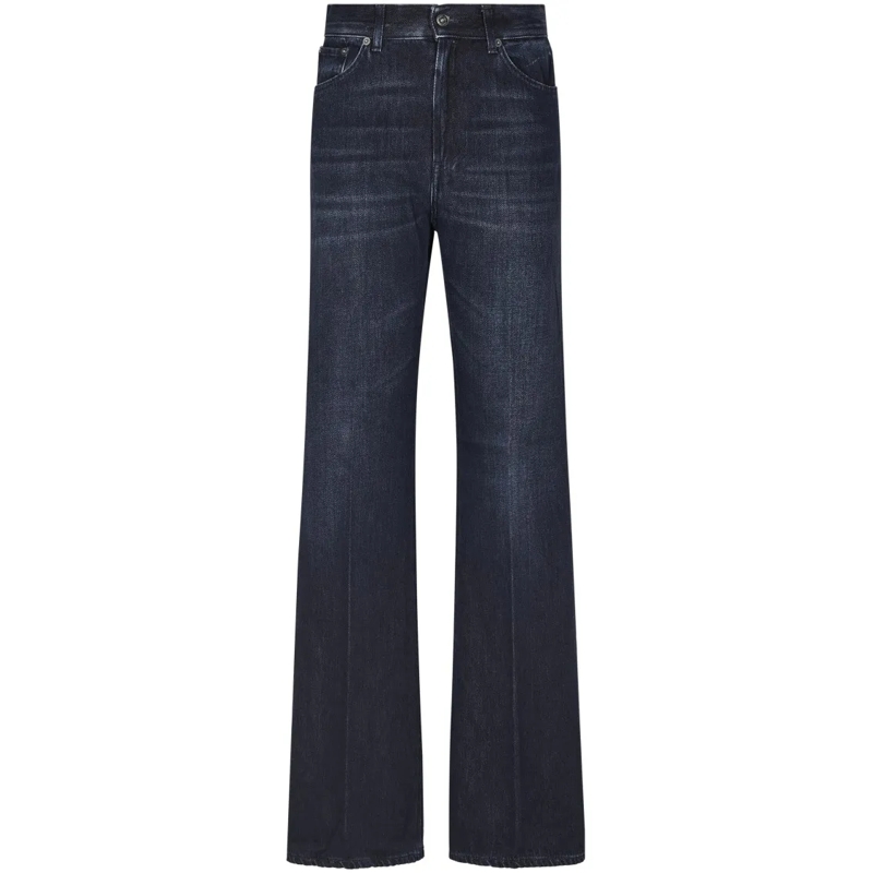 Dondup Jeans à jambe droite Wide-Leg Denim Trousers Blue
