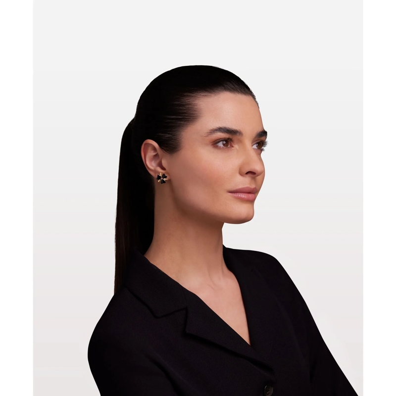 Furla Ohrstecker Ohrringe Furla Flora schwarz(Image 3)