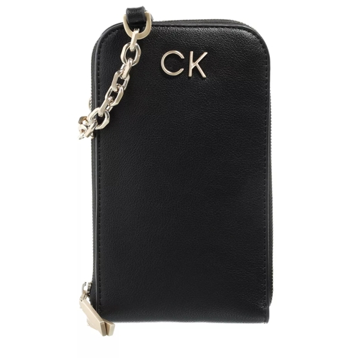 Calvin Klein Re Lock Phone Crossbody Pbl Ck Black Phone Bag