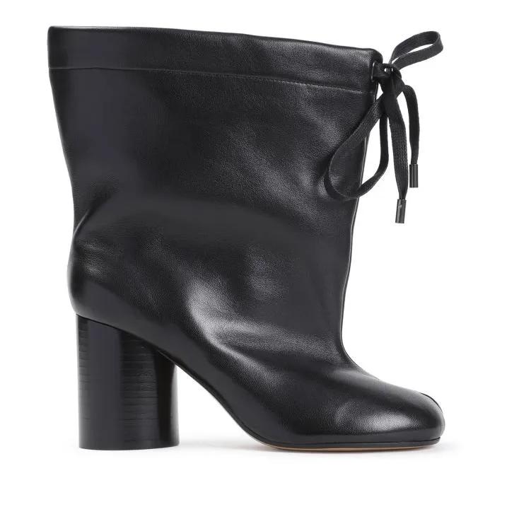 Maison Margiela Stiefel - Black Lamb Leather Ankle Boots - Gr. 36 (EU) - in Schwarz - für Damen