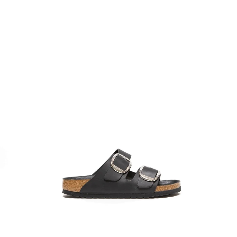 Birkenstock Sandalen Arizona Sandal In Black Leather Grey