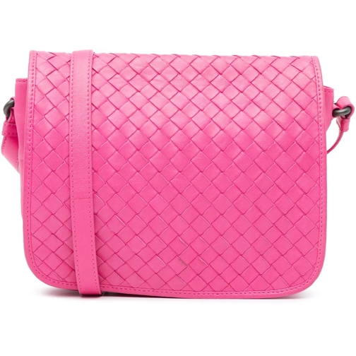 Bottega Veneta Sac à bandoulière 2012-2024 Nappa Intrecciato Flap Crossbody rose