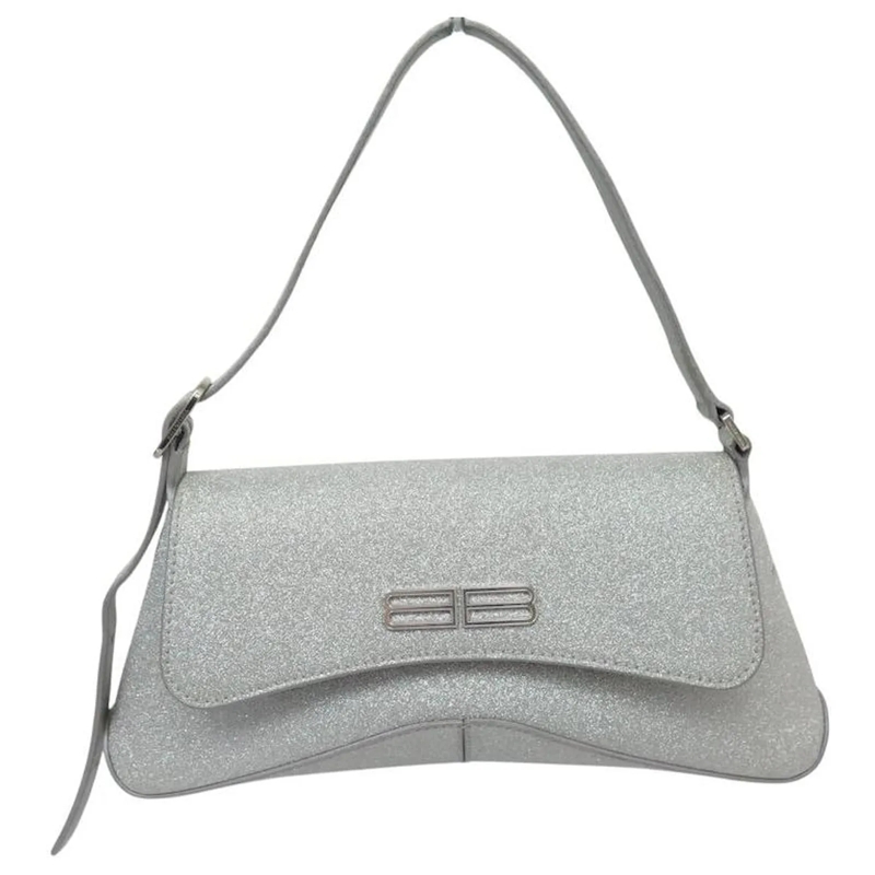 Balenciaga Schultertasche NEUE BALENCIAGA XX SMALL 695645 SILBERNE LEDER HAN silber