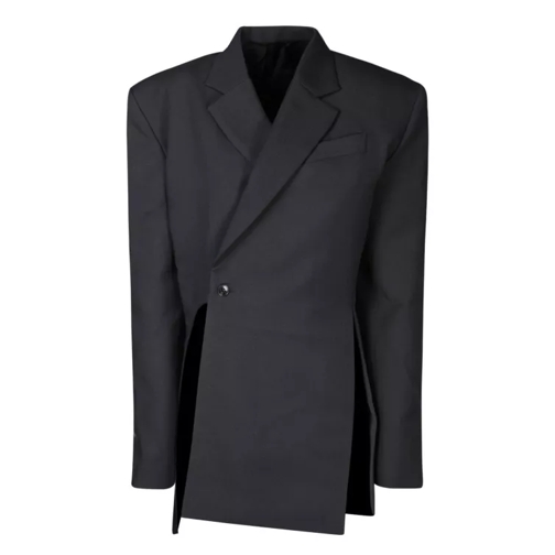Quira Asymmetric Dark Grey Jacket Black 