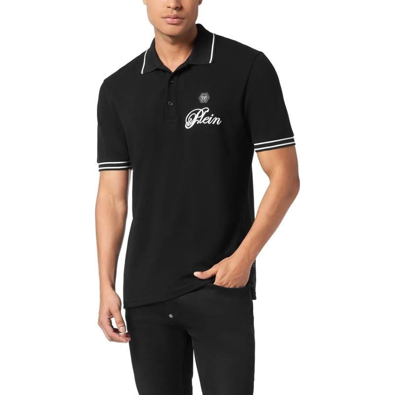Philipp Plein Poloshirt Poloshirt Ss Signature schwarz(Image 4)