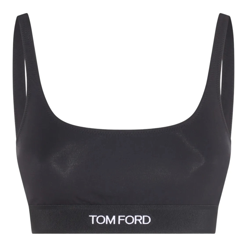 Tom Ford Bluse Form-Fitting Top With Smooth Texture And Subtle Sh Black