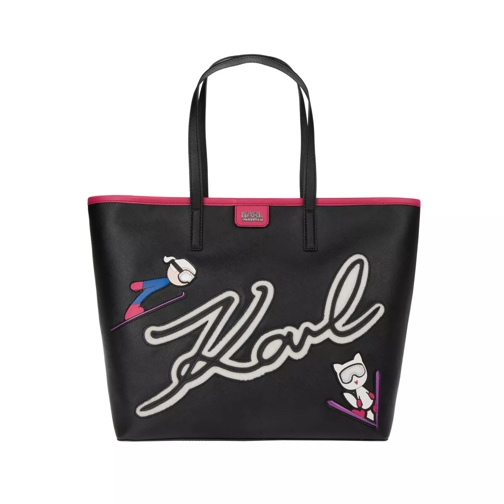 Karl Lagerfeld Ski Holiday Shopper Black Rymlig shoppingväska