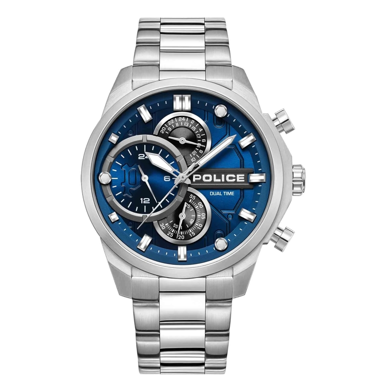 Police Automatikuhr Quarzuhr Reactor silber