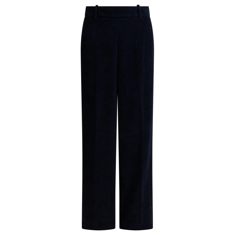 CIRCOLO 1901  Straight-Leg Trousers With Subtle Corduroy Texture Black
