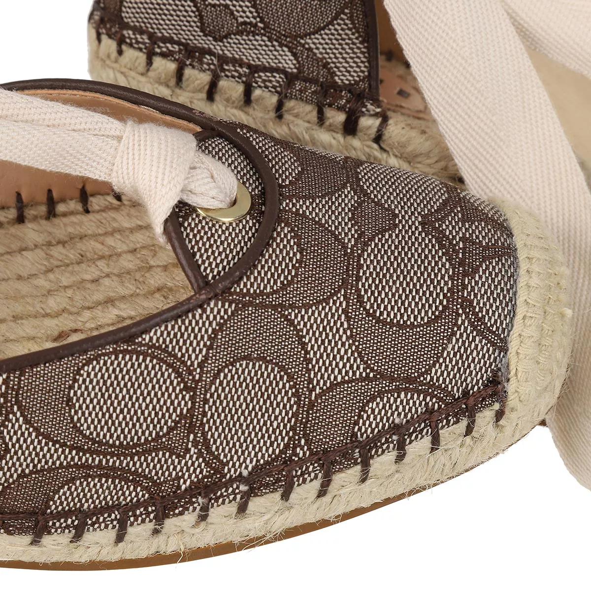 coach espadrilles, carmen jacquard en marron - pour dames