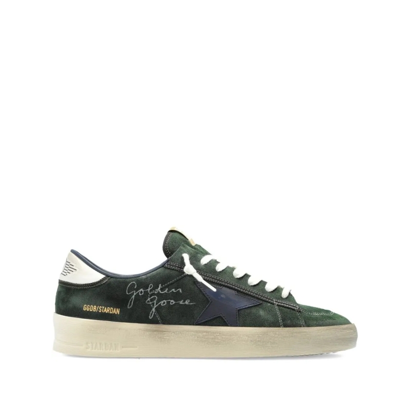 Golden Goose Low-Top-Sneaker Low-Top Sneakers With Navy Star Detail Green