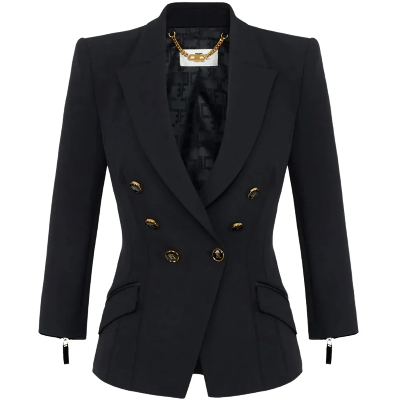 Elisabetta Franchi Veste de transition Jackets Black schwarz