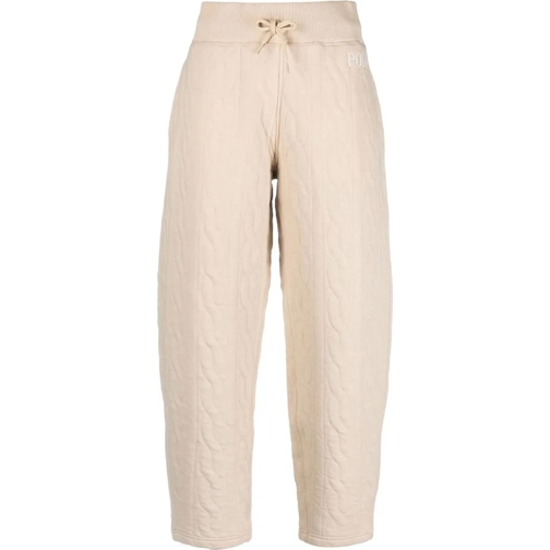 Ralph Lauren  Cable Quilted Logo Trousers beige