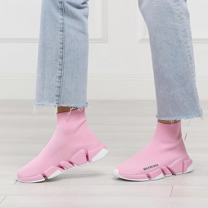 Balenciaga speed knit womens hot sale pink