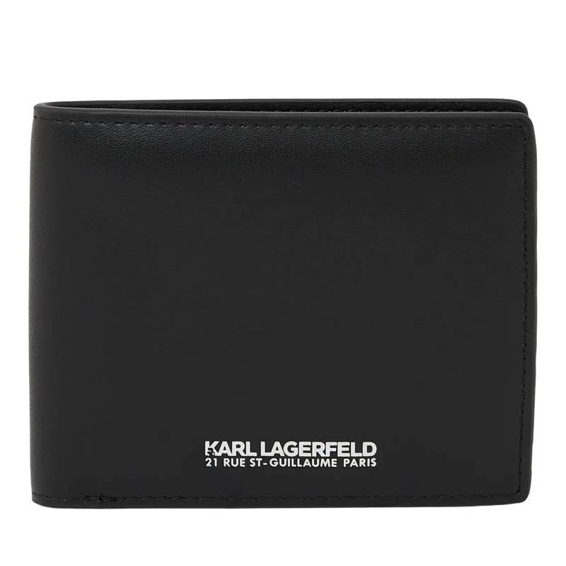 Karl Lagerfeld Bi-Fold-Portemonnaie K/Traveller Portemonnaie Geldbörse schwarz