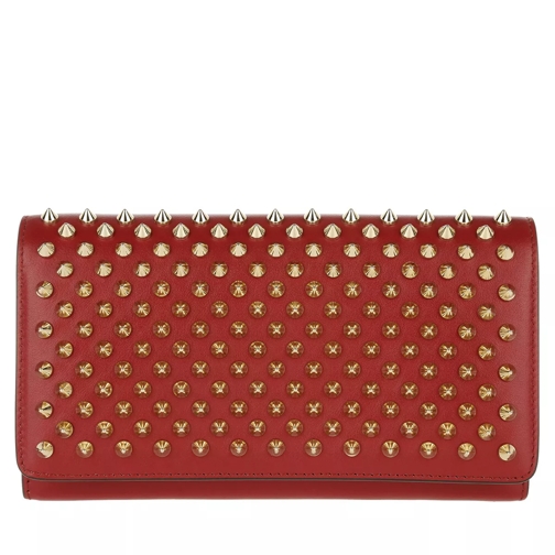 Christian Louboutin Macaron Continental Wallet With Flap Carmin/Gold Continental Portemonnee