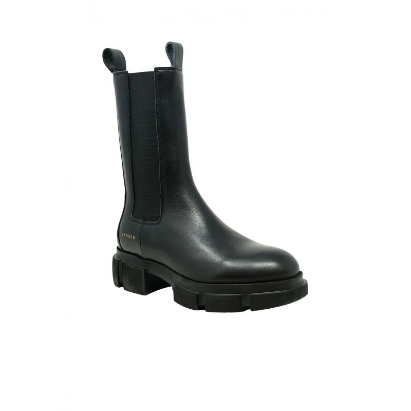 Copenhagen Bottes Black Leather Chelsea Boots Black