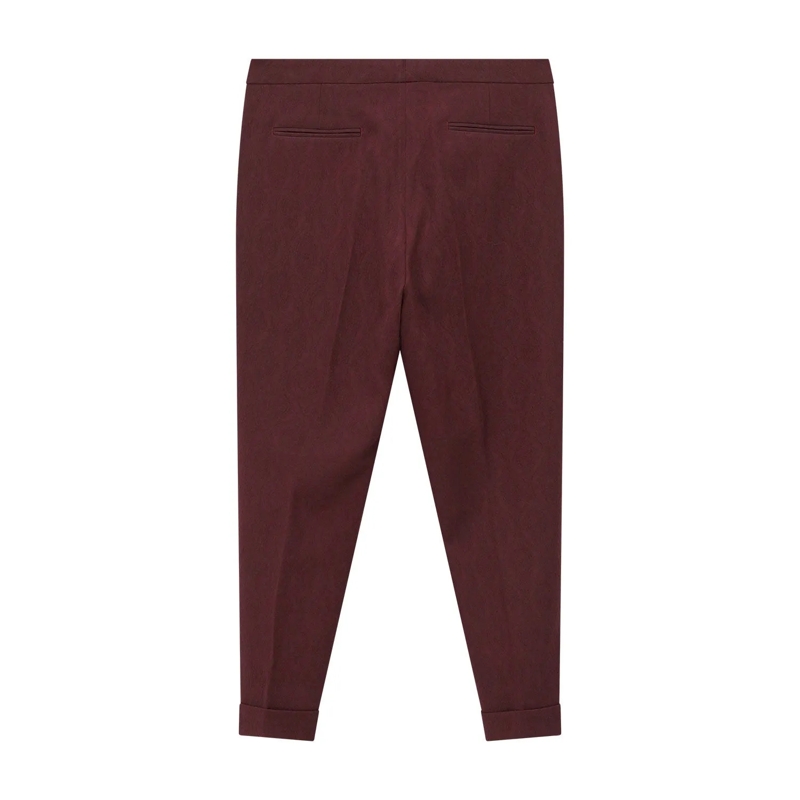 Etro Stoffhose Hose aus Woll-Mix rot(Image 2)