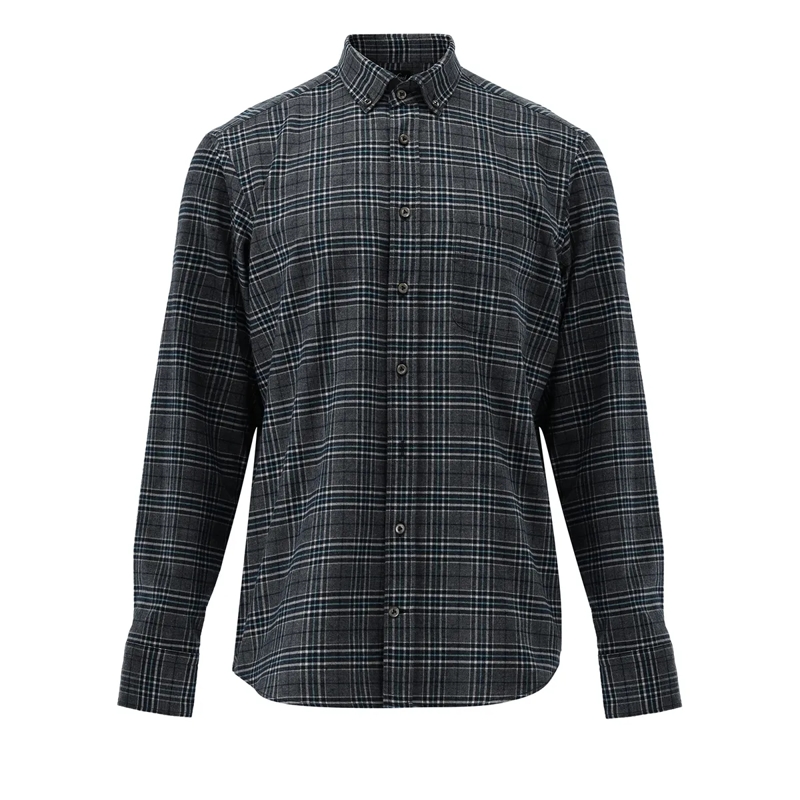 VAN LAACK Hemd Hemd Tailor Fit Karo dunkel-blau