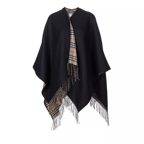 Burberry Wool Cape Black Mantello